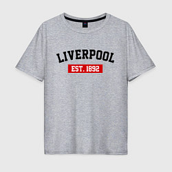 Футболка оверсайз мужская FC Liverpool Est. 1892, цвет: меланж