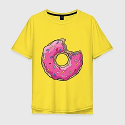 Футболка оверсайз мужская Пончик Гомера, цвет: желтый