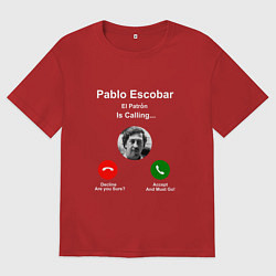 Мужская футболка оверсайз Escobar is calling