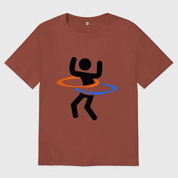 Мужская футболка оверсайз Portal Рoops