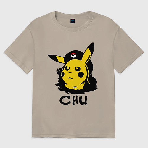 Мужская футболка оверсайз Чю Гевара (Chu Guevara) / Миндальный – фото 1