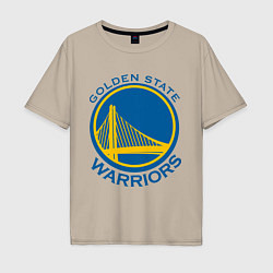 Футболка оверсайз мужская Golden state Warriors, цвет: миндальный