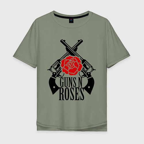 Мужская футболка оверсайз Guns n Roses: guns / Авокадо – фото 1