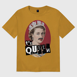 Футболка оверсайз мужская The Queen, цвет: горчичный