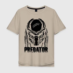 Футболка оверсайз мужская Predator Mask, цвет: миндальный