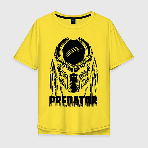 Мужская футболка оверсайз Predator Mask / Желтый – фото 1