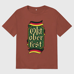 Футболка оверсайз мужская Oktoberfest Germany, цвет: кирпичный