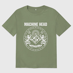 Футболка оверсайз мужская Machine Head MCMXCII, цвет: авокадо