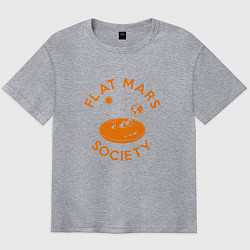 Футболка оверсайз мужская Flat Mars Society, цвет: меланж