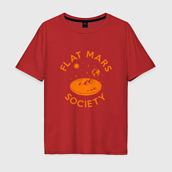 Футболка оверсайз мужская Flat Mars Society, цвет: красный