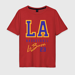 Футболка оверсайз мужская Lebron 23: Los Angeles, цвет: красный