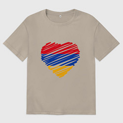 Мужская футболка оверсайз Сердце Армении