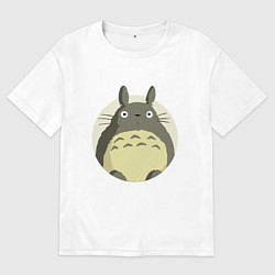 Мужская футболка оверсайз Тоторо удивленный