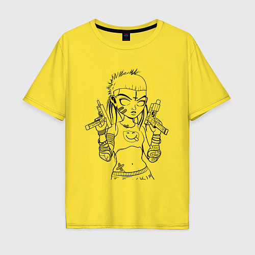 Мужская футболка оверсайз Yo-landi / Желтый – фото 1