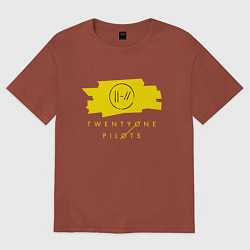 Футболка оверсайз мужская 21 Top: Yellow Trench, цвет: кирпичный