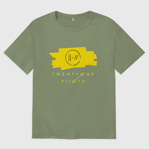 Мужская футболка оверсайз 21 Top: Yellow Trench / Авокадо – фото 1