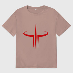 Мужская футболка оверсайз Quake logo