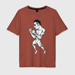 Футболка оверсайз мужская Tony Ferguson art, цвет: кирпичный