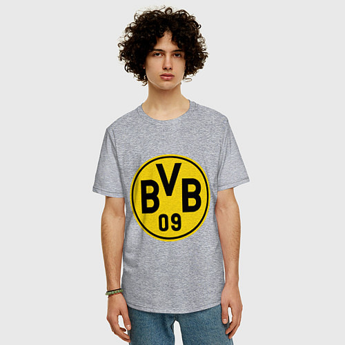 Мужская футболка оверсайз BVB 09 / Меланж – фото 3