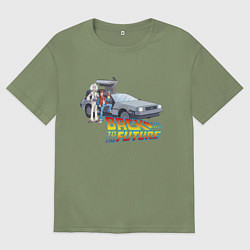 Футболка оверсайз мужская Back to the future, цвет: авокадо