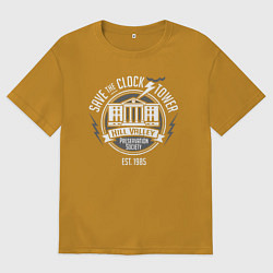 Футболка оверсайз мужская Back to the future 5, цвет: горчичный