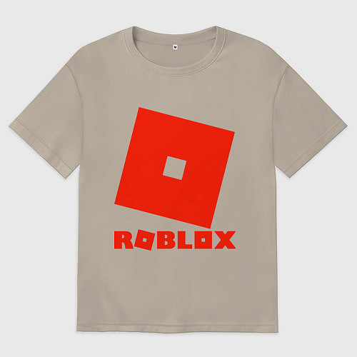 Мужская футболка оверсайз Roblox Logo / Миндальный – фото 1