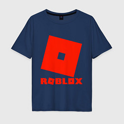 Футболка оверсайз мужская Roblox Logo, цвет: тёмно-синий