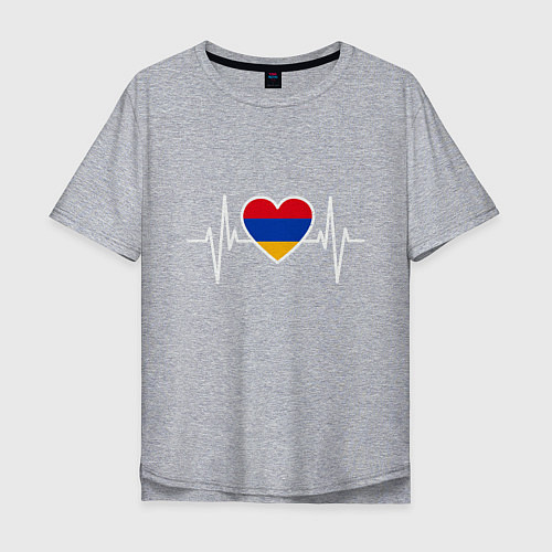 Мужская футболка оверсайз Пульс Армении / Меланж – фото 1