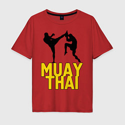 Футболка оверсайз мужская Muay Thai, цвет: красный