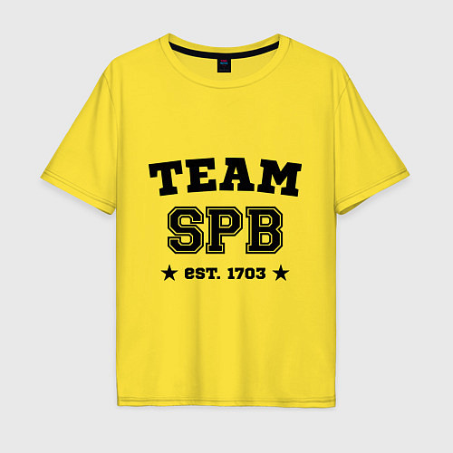 Мужская футболка оверсайз Team SPB est. 1703 / Желтый – фото 1