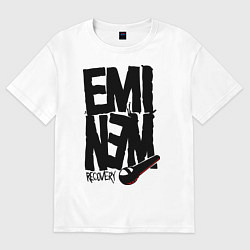 Футболка оверсайз мужская Eminem recovery, цвет: белый