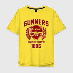 Футболка оверсайз мужская Arsenal: Kings of London, цвет: желтый