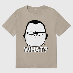 Мужская футболка оверсайз What?