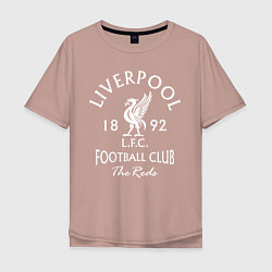 Футболка оверсайз мужская Liverpool: Football Club, цвет: пыльно-розовый