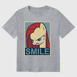 Мужская футболка оверсайз MLP: Smile