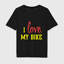 Мужская футболка оверсайз I love my bike