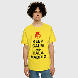 Футболка оверсайз мужская Keep Calm & Hala Madrid, цвет: желтый — фото 2