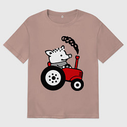 Мужская футболка оверсайз Поросенок Петр