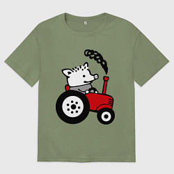 Мужская футболка оверсайз Поросенок Петр