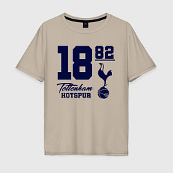 Футболка оверсайз мужская FC Tottenham 1882, цвет: миндальный