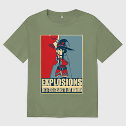 Мужская футболка оверсайз Мегумин