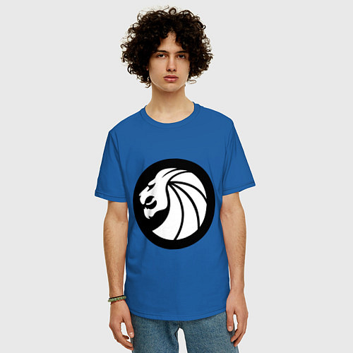 Мужская футболка оверсайз Seven Lions / Синий – фото 3