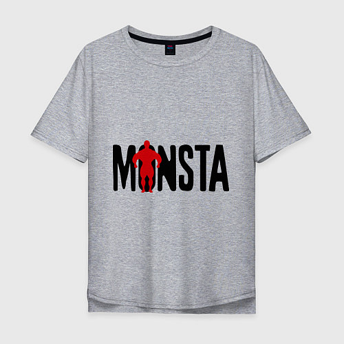 Мужская футболка оверсайз Monsta / Меланж – фото 1
