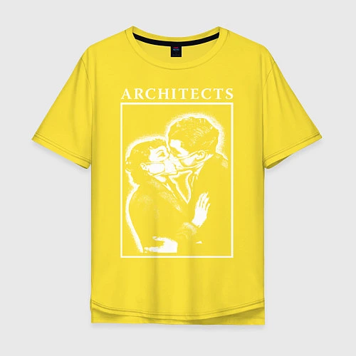 Мужская футболка оверсайз Architects: Love / Желтый – фото 1