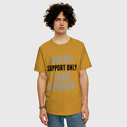 Футболка оверсайз мужская Support only, цвет: горчичный — фото 2