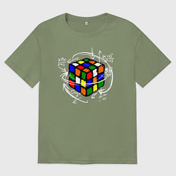 Мужская футболка оверсайз Кубик Рубика