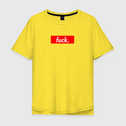 Футболка оверсайз мужская Fuck Supreme, цвет: желтый