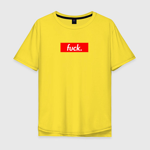 Мужская футболка оверсайз Fuck Supreme / Желтый – фото 1