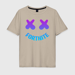 Футболка оверсайз мужская FORTNITE x MARSHMELLO, цвет: миндальный