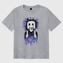 Футболка оверсайз мужская Marshmello: Space Boy, цвет: меланж